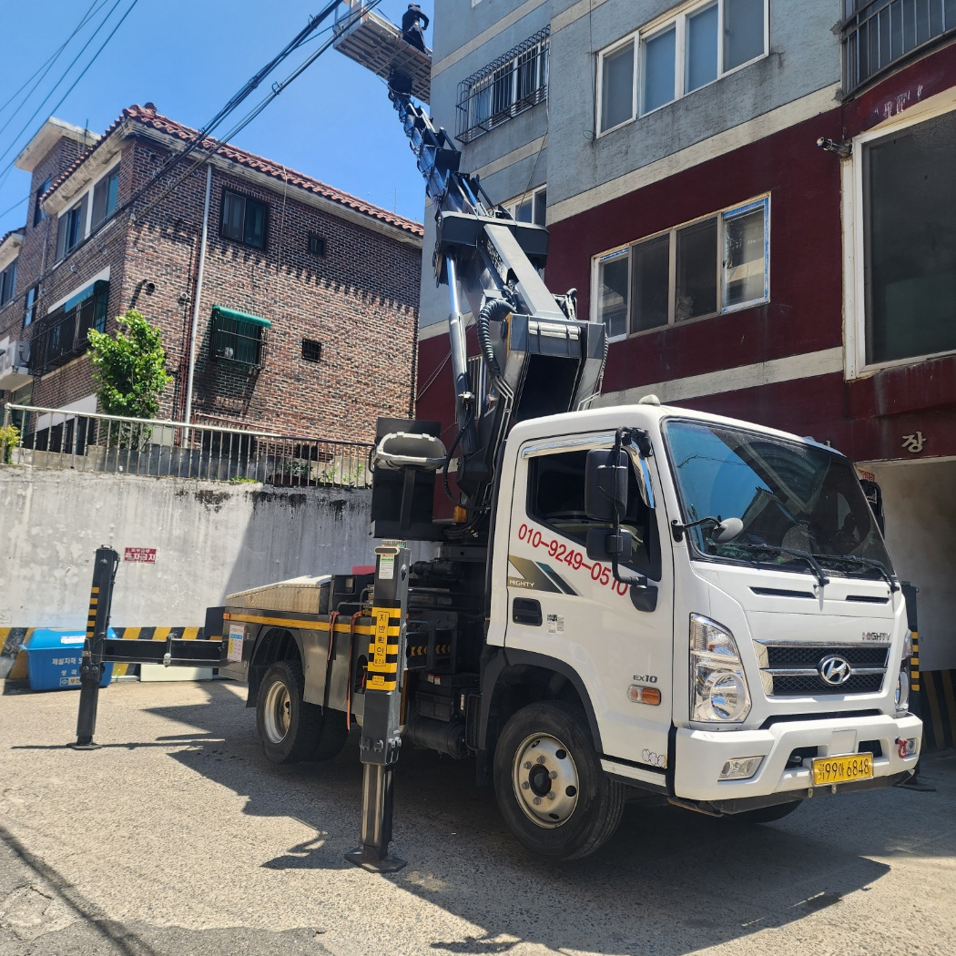 간판 LED 스카이차 작업사진