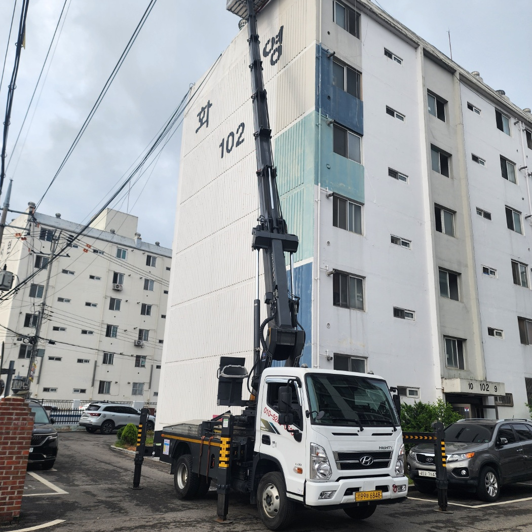 CCTV 설치 스카이차 작업사진