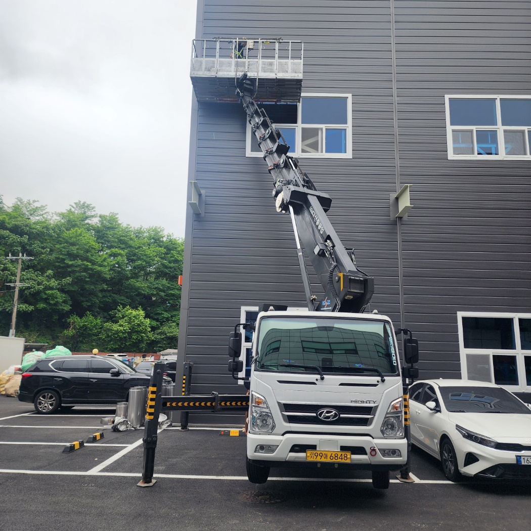 간판 LED 스카이차 작업사진