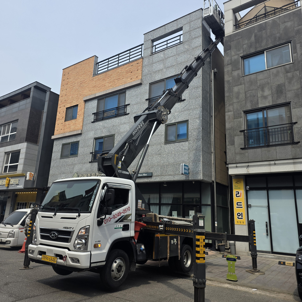 CCTV 설치 스카이차 작업사진